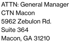 Central Georgia Mailing Address